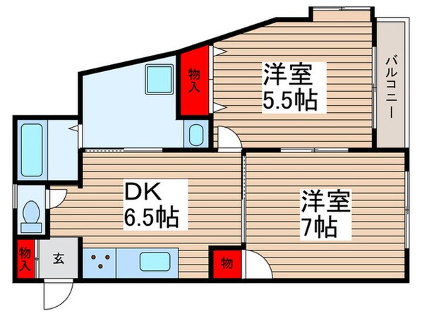 アベニュー花輪の物件間取画像